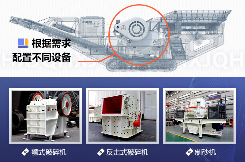 移動(dòng)破碎機(jī)不同的設(shè)備配置，其價(jià)格有所差異